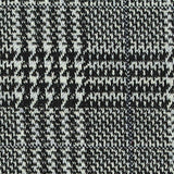 Black Plaid Jacquard, Poly-Viscose — texture