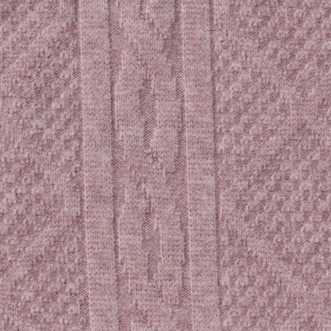 Pink Marl Rib Knit, Viscose-Poly, 450 gsm