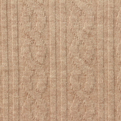 Beige Tone-on-Tone Jacquard, Viscose-Poly