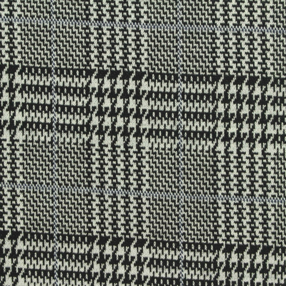 Black Houndstooth Jacquard, Poly-Viscose, 430 gsm