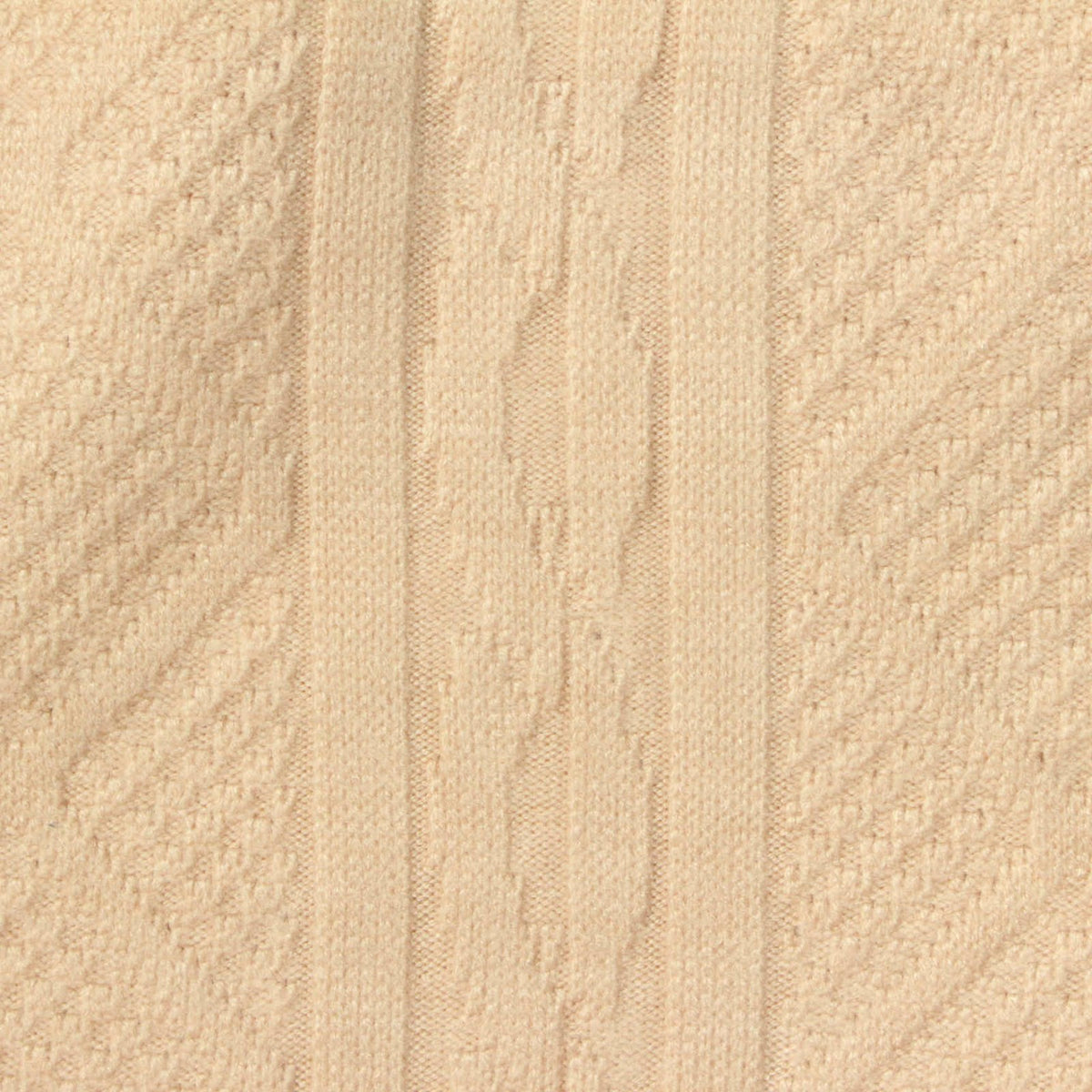 Beige Chevron Rib Knit, Viscose-Poly