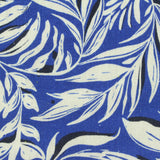 White Leaves Woven, Linen-Viscose