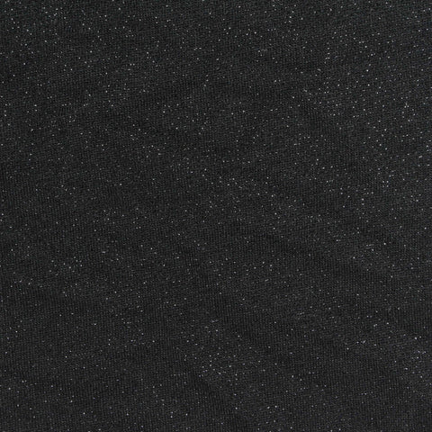 Silver Glitter-Fleck Jersey Knit, Poly-Viscose