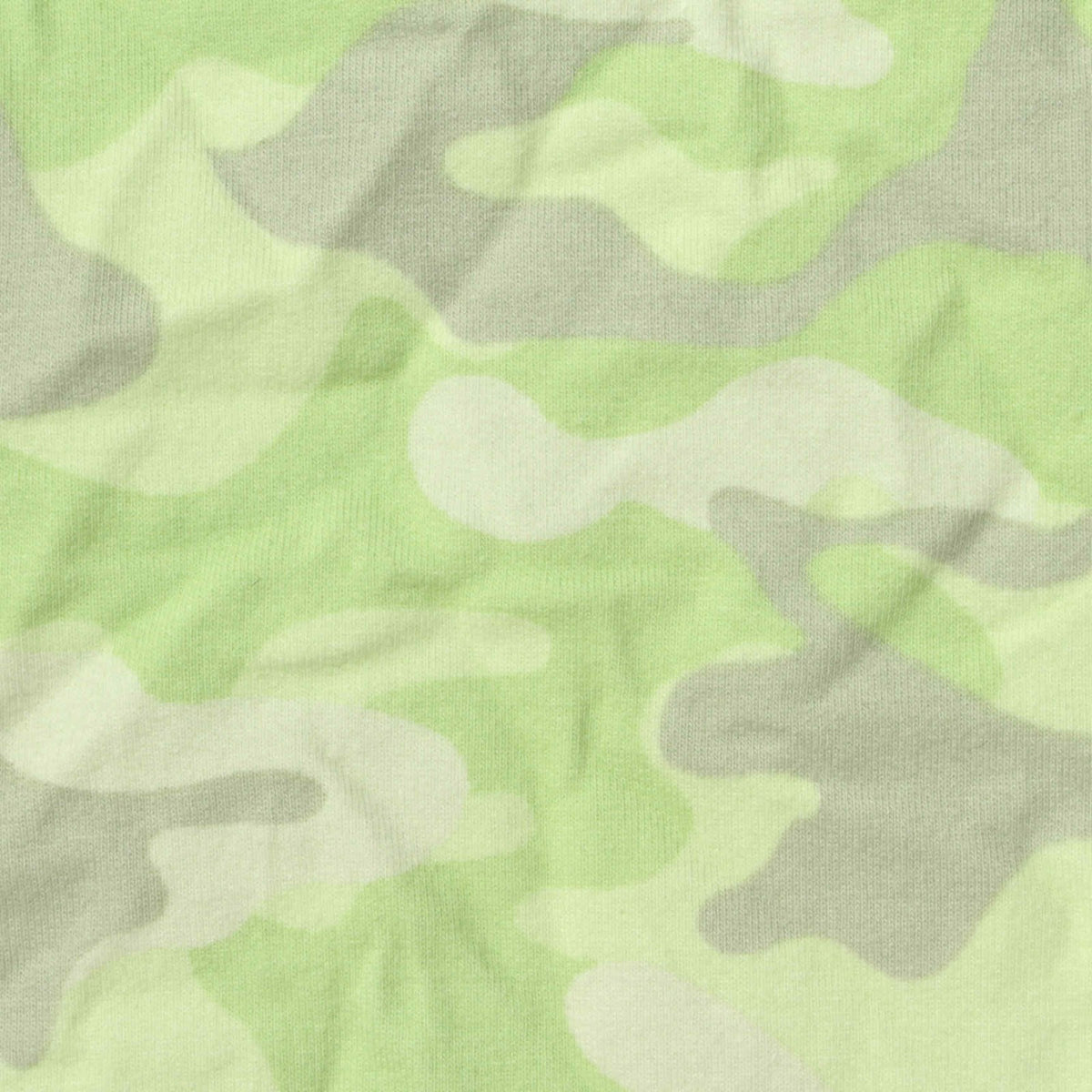 Light Green Camo French Terry, Cotton
