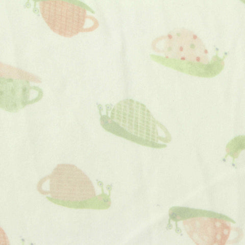 Pastel Green Shells Milk Silk Knit, Polyester, 148 gsm
