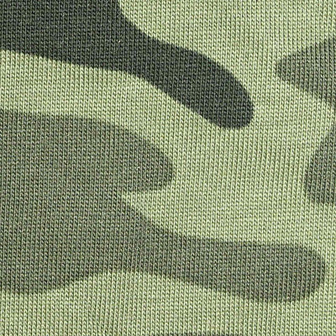 Green Camo Jersey Knit, Cotton-Modal