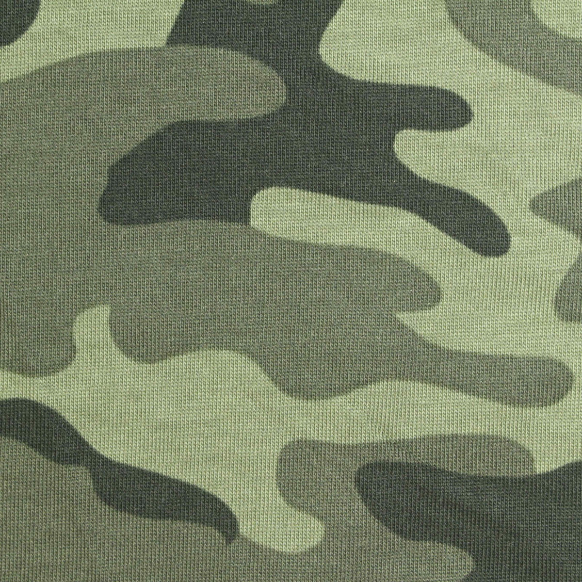 Green Camo Jersey Knit, Cotton-Modal