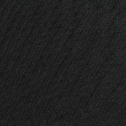 Viscose Nylon Stretch Interlock Knit Fabric, 220 gsm, 165 cm — Black