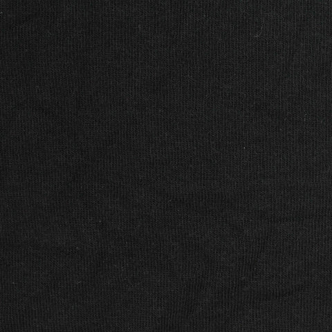 Polyester Cotton French Terry Fabric, 200 gsm, 165 cm — Black