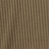 Polyester Cotton Stretch Rib Knit Fabric, 260 gsm, 145 cm — Khaki