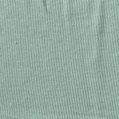 Viscose Stretch Rib Knit Fabric, 210 gsm, 130 cm — Green