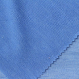 Polyester Viscose Stretch French Terry Fabric, 160 gsm, 155 cm — Blue