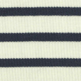 Navy Stripe Rib Knit, Cotton — texture