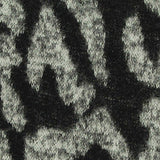 Black Leopard Interlock Knit, Polyester — texture