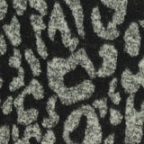 Black Leopard Interlock Knit, Polyester