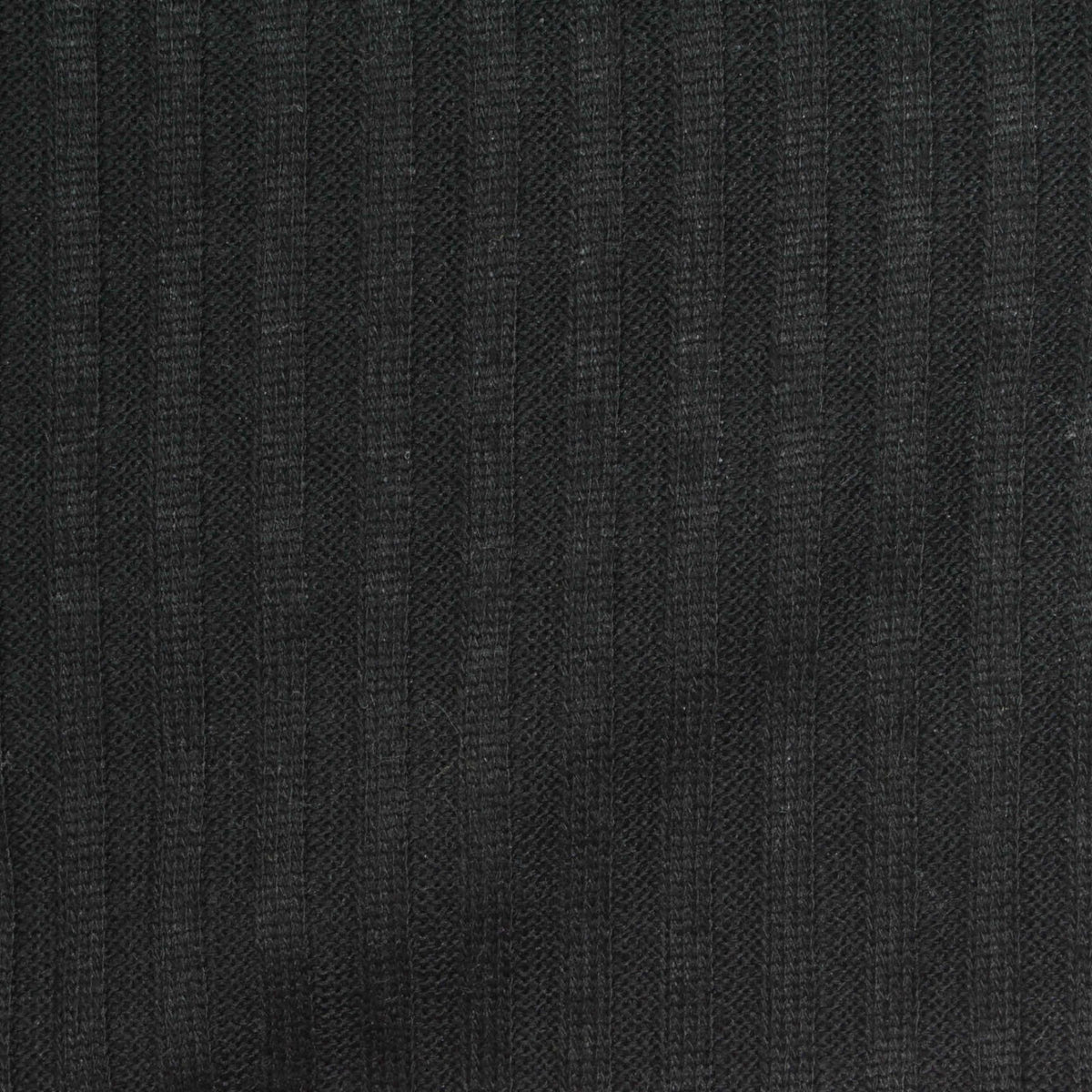 Polyester Stretch Rib Knit Fabric, 200 gsm, 153 cm — Black