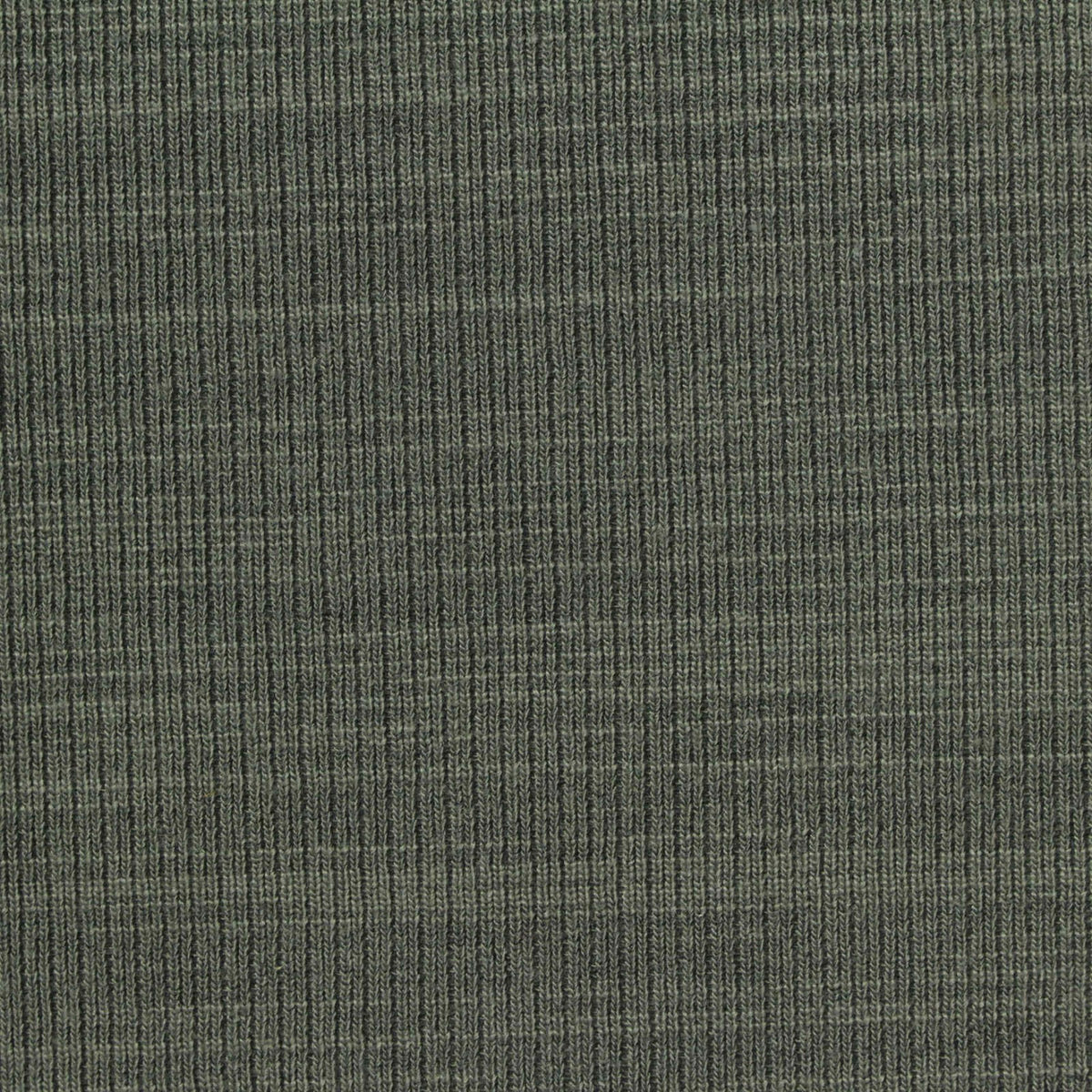 Dark Green Marl Rib Knit, Polyester, 390 gsm