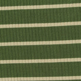 Green Horizontal-Stripe Rib Knit, Viscose