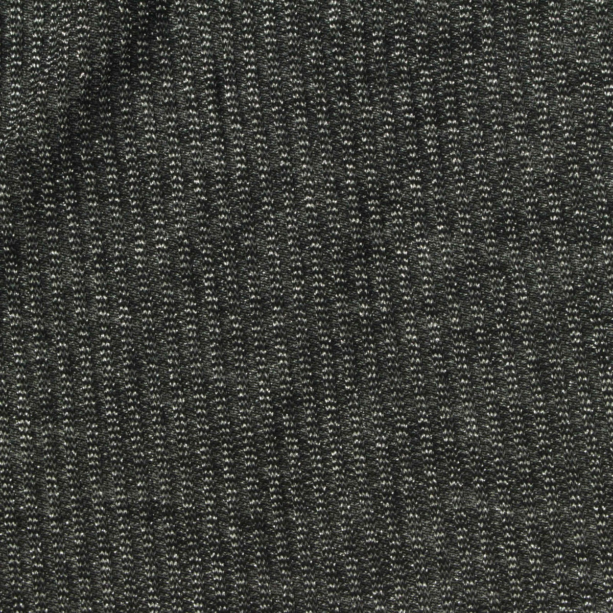 Dark Grey Marl Rib Knit, Viscose-Metallic, 120 gsm