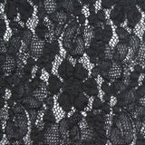 Black Abstract-Floral Lace, Nylon-Cotton