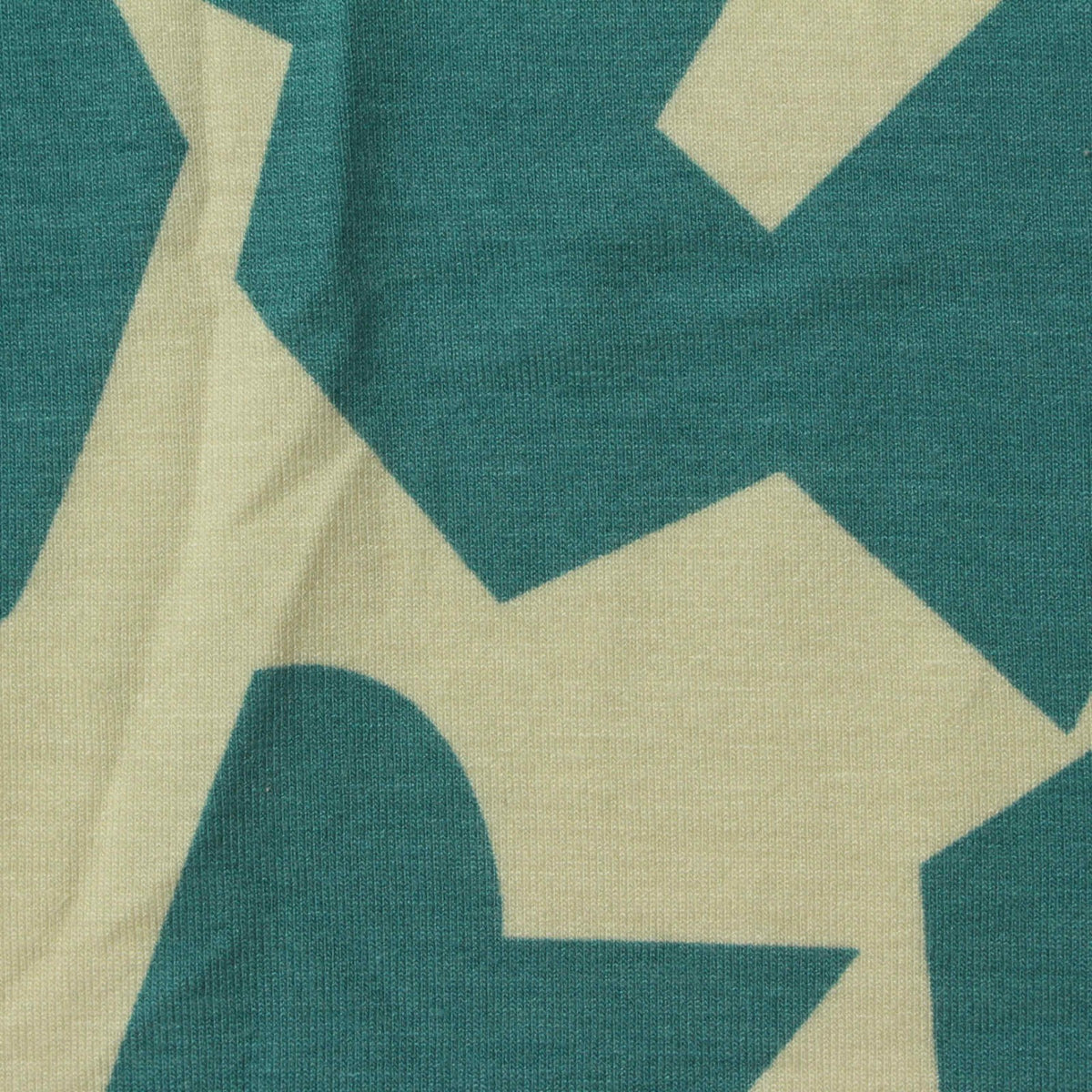 Teal Geometric Knit, Viscose