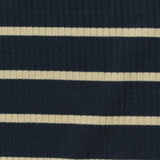 Navy Horizontal-Stripe Rib Knit, Viscose