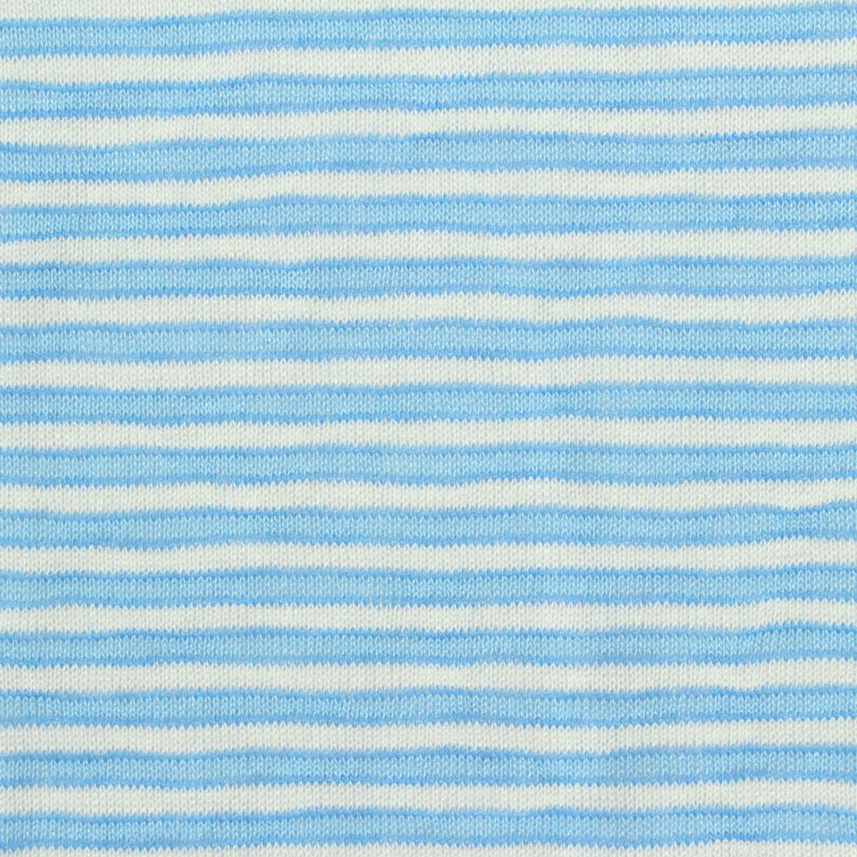 Light Blue Horizontal-Stripe Knit, Viscose-Poly