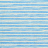 Light Blue Horizontal-Stripe Knit, Viscose-Poly