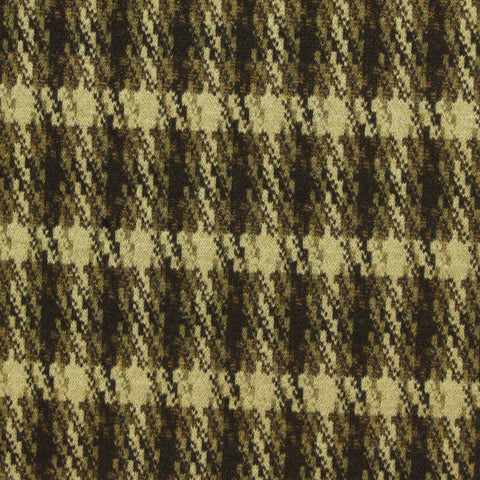 Brown Houndstooth Interlock Knit, Polyester