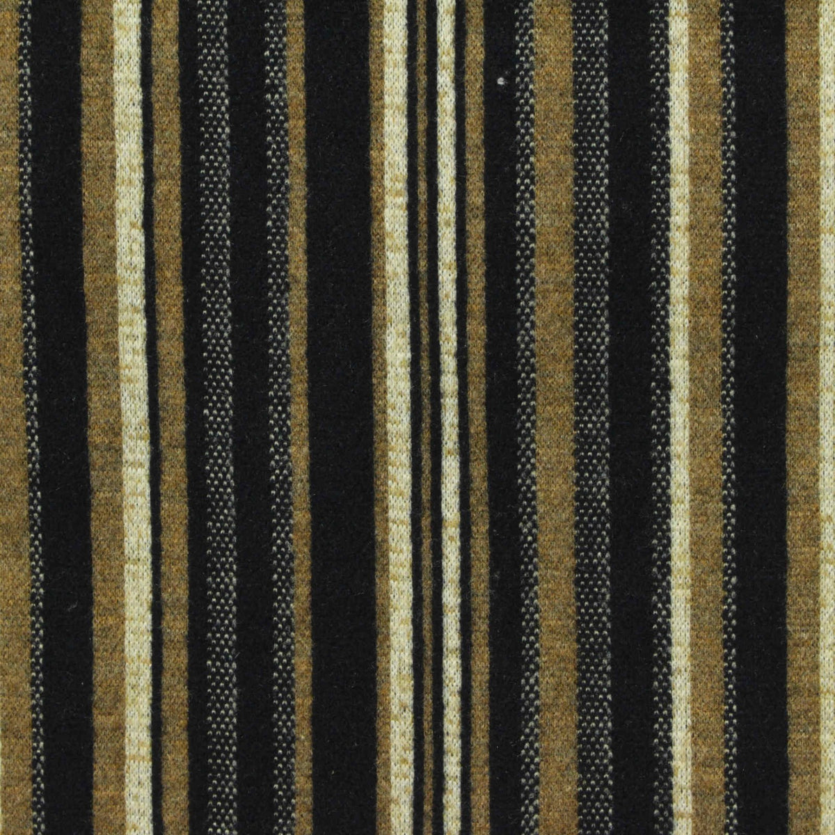 Black Vertical-Stripe Interlock Knit, Poly-Viscose
