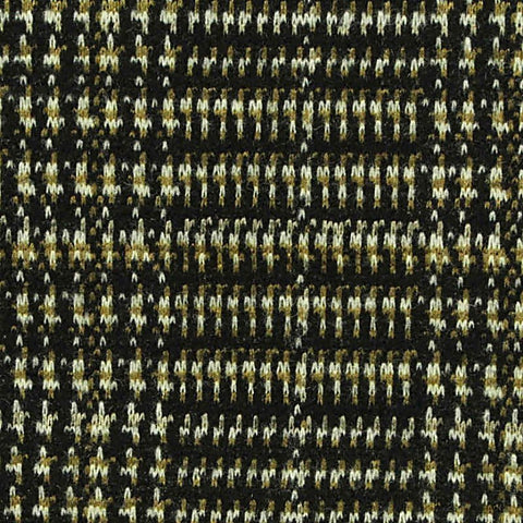 Black Plaid Interlock Knit, Poly-Viscose, 278 gsm