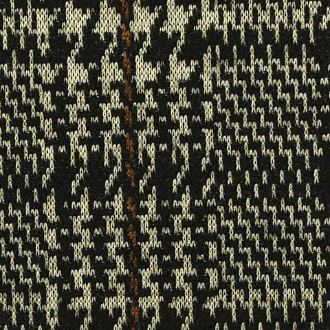 Black Houndstooth Interlock Knit, Polyester, 190 gsm