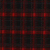 Red Plaid Interlock Knit, Polyester