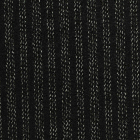 Black Stripes Interlock Knit, Poly-Viscose, 330 gsm