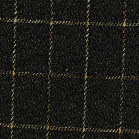 Dark Grey Check Interlock Knit, Poly-Viscose, 380 gsm