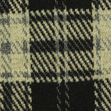 Black Plaid Interlock Knit, Poly-Viscose — texture