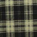 Black Plaid Interlock Knit, Poly-Viscose
