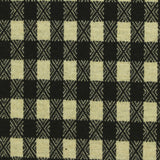 Black Plaid Interlock Knit, Poly-Viscose