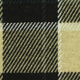 Black Plaid Interlock Knit, Poly-Viscose — texture