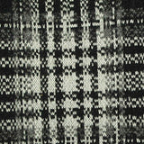 Black Plaid Interlock Knit, Poly-Viscose — texture