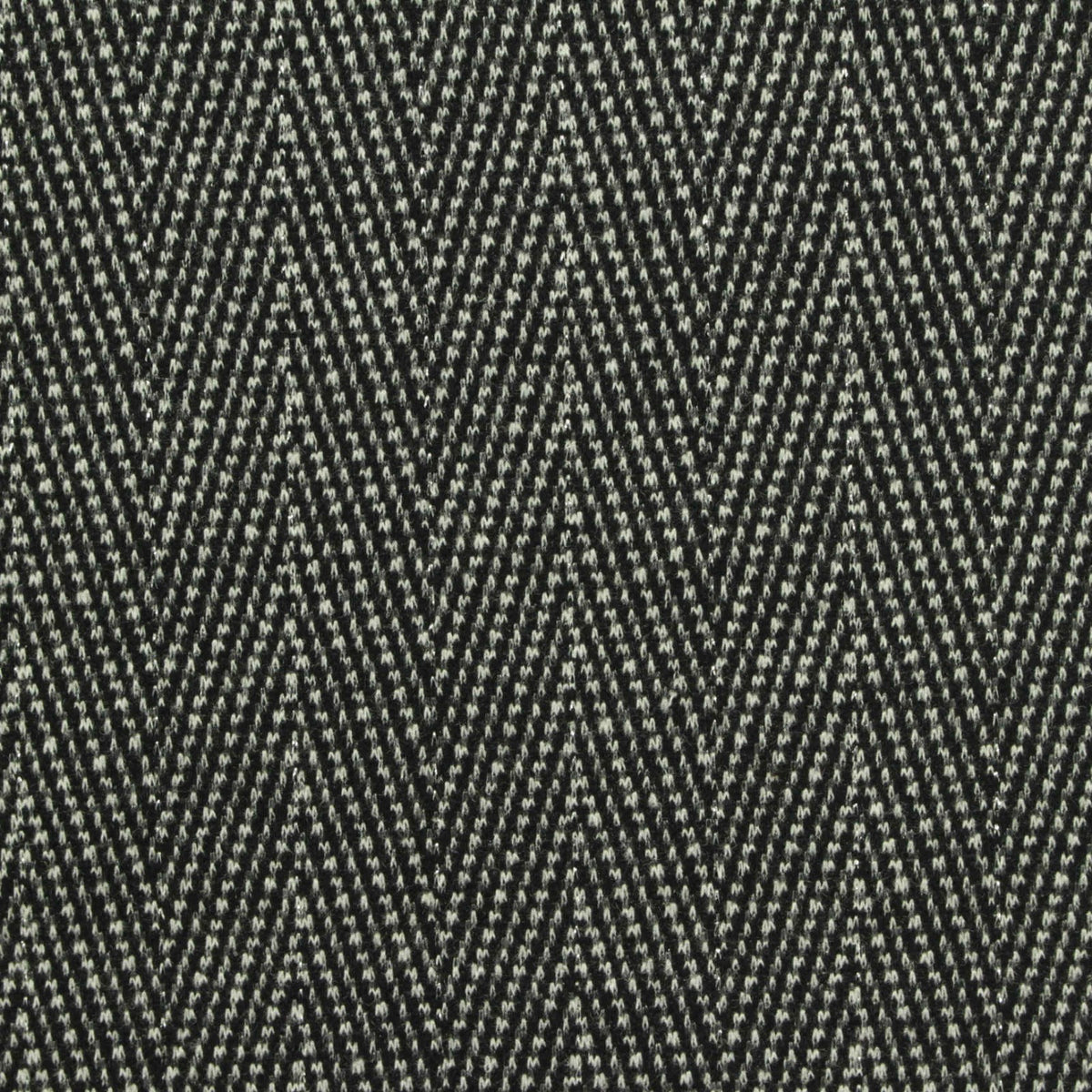 Black Chevron Interlock Knit, Poly-Viscose