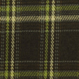 Dark Brown Plaid Interlock Knit, Polyester