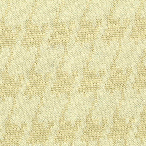 Light Yellow Houndstooth Interlock Knit, Poly-Viscose
