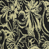 Black Floral Interlock Knit, Poly-Viscose