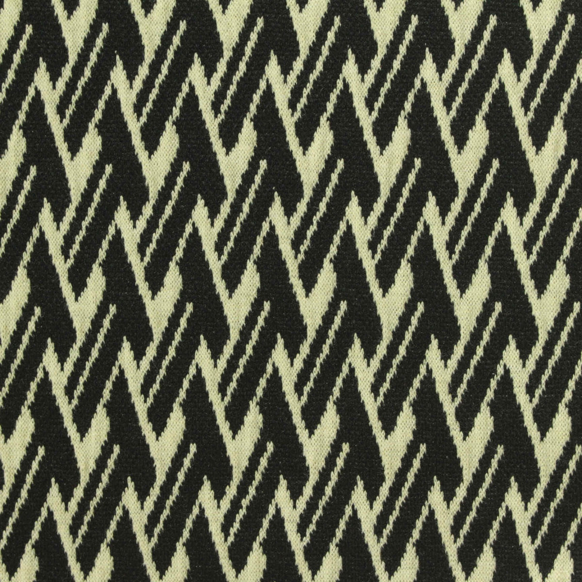 Black Zigzag Interlock Knit, Poly-Viscose