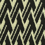 Black Zigzag Interlock Knit, Poly-Viscose — texture