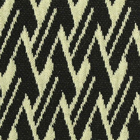 Black Zigzag Interlock Knit, Poly-Viscose