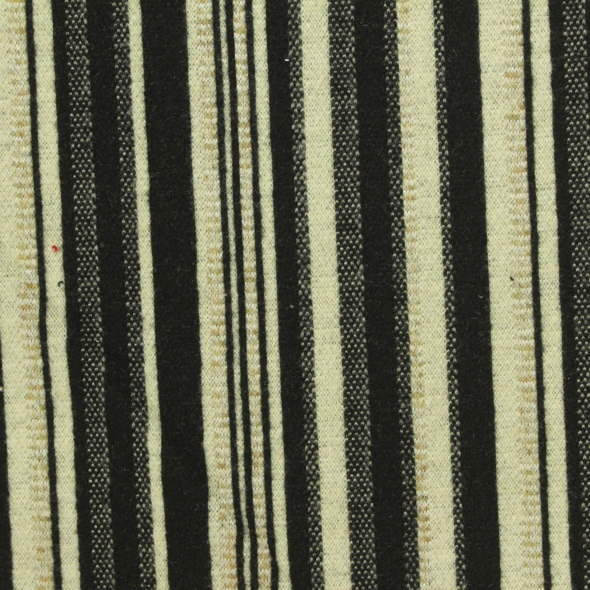Black Stripes Interlock Knit, Poly-Viscose, 360 gsm