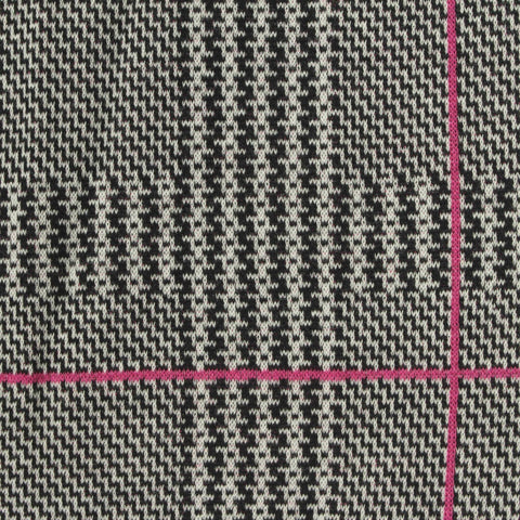 Black Houndstooth Jacquard, Poly-Viscose, 265 gsm
