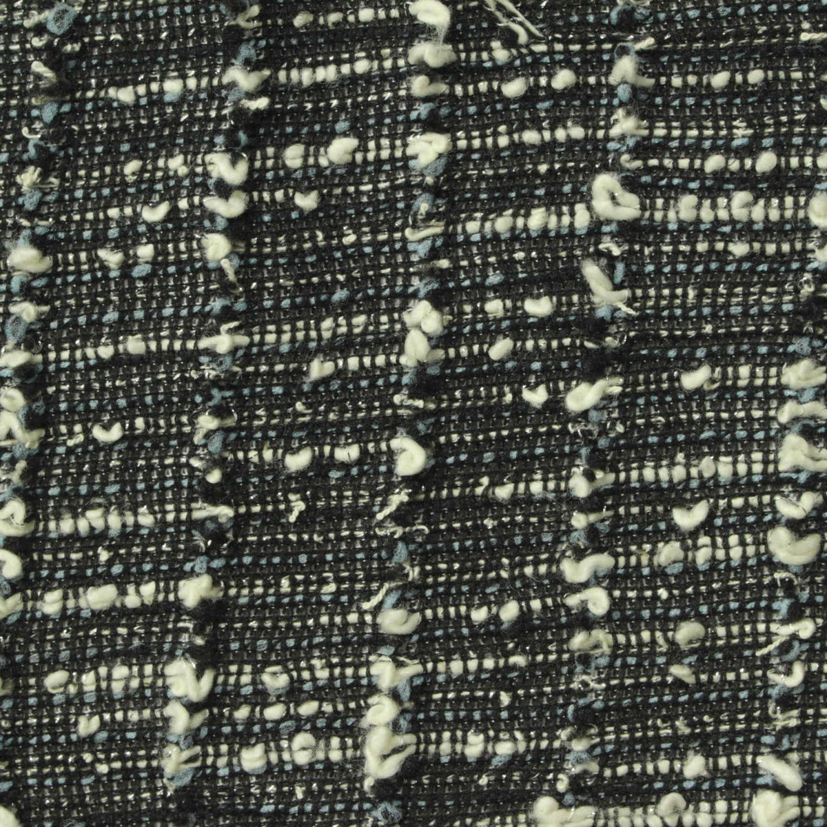White Check Bouclé, Poly-Cotton